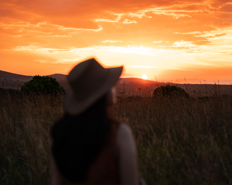 Sunset on a safari experience with Ameliya Safaris